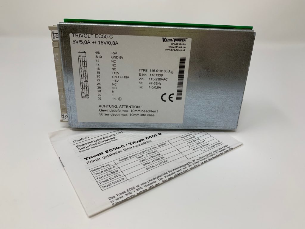 Vero Power Trivolt EC50C 5V/, )A +/15V/),8A West Pharma Services